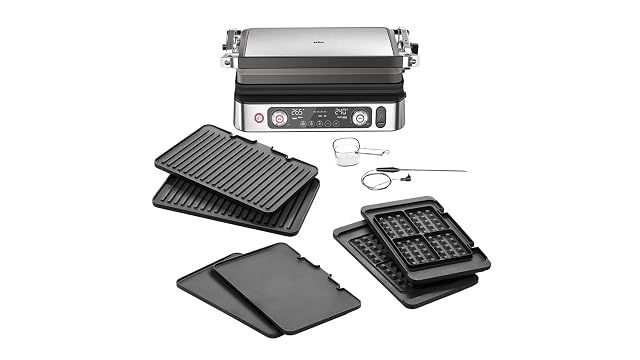 Braun MultiGrill 9 CG9167 Kontaktgrill mit Grill-, glatten und Waffelplatten