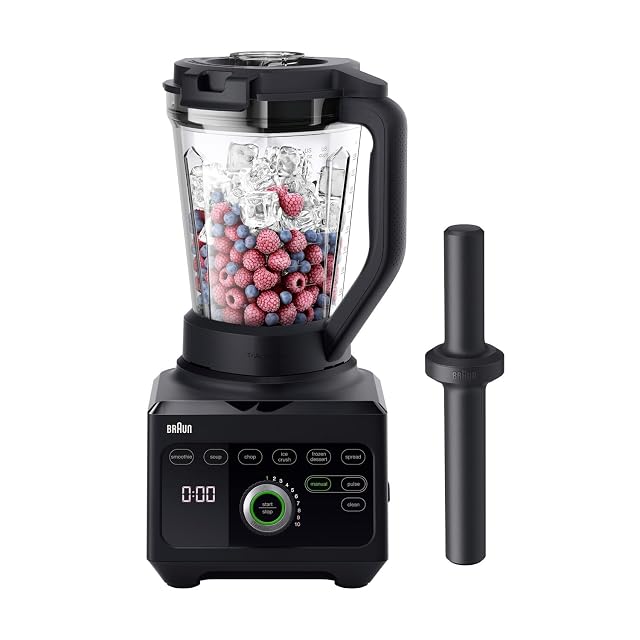 Braun PowerBlend 9 JB9040BK Standmixer mit dreieckigem 2-Liter-Behälter aus Tritan