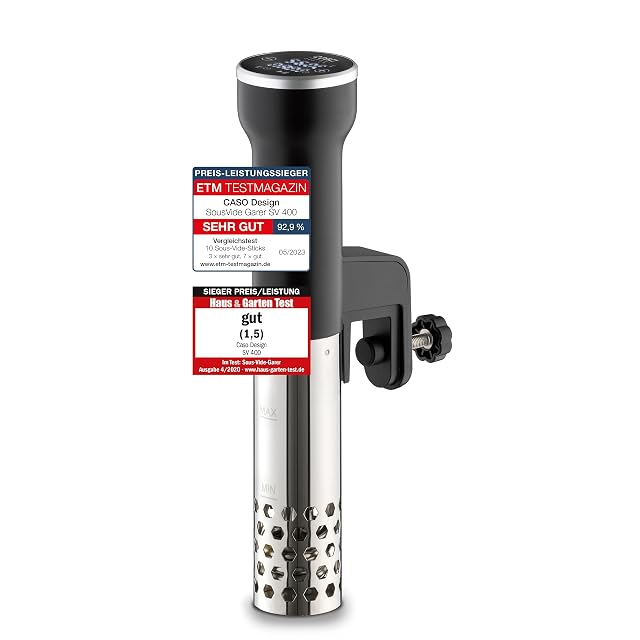 Caso SV 400 Sous-vide-Stick in Edelstahl und Schwarz