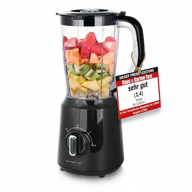 Emerio BL-12816.8 Standmixer mit 1,5-Liter-Behälter aus Tritan