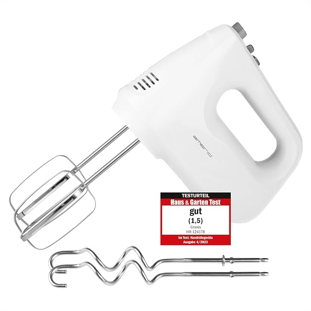 Emerio HM-124178 Handmixer mit extra langen Rührbesen aus Edelstahl