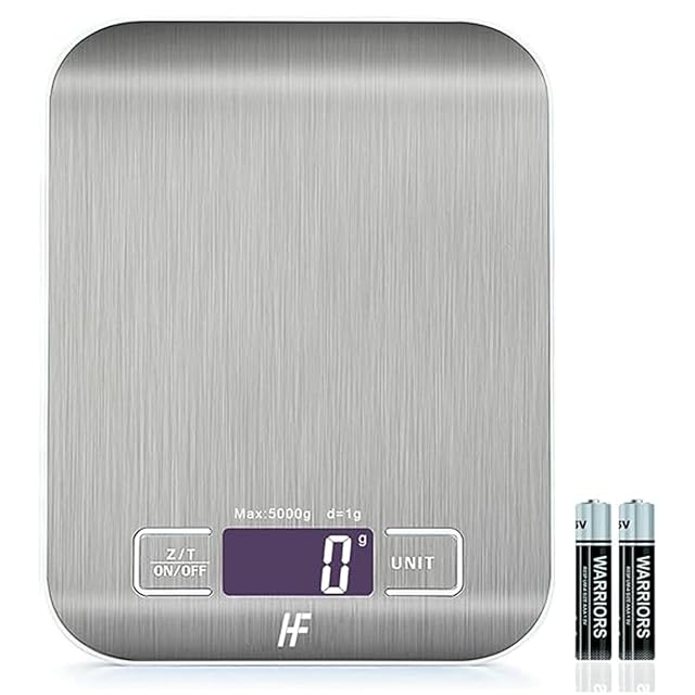 HomeFashion KITSSW digitale Küchenwaage mit Edelstahlplattform