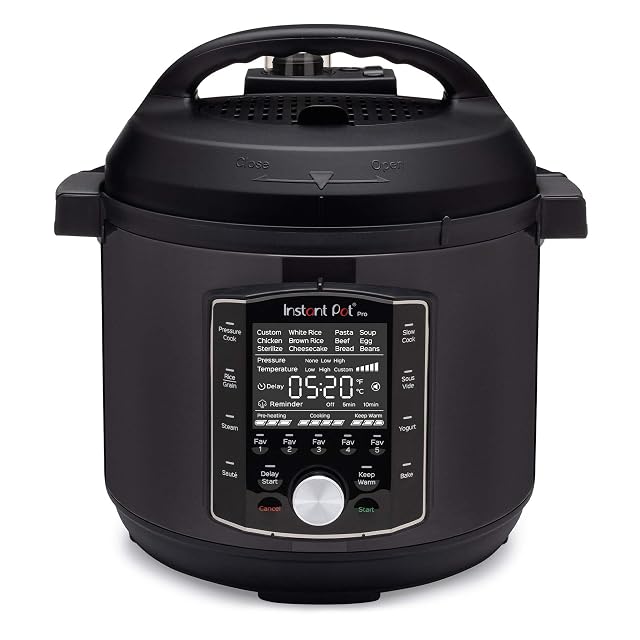 Instant Pot Pro Multikocher mit 5,7 Litern in mattschwarzem Edelstahl