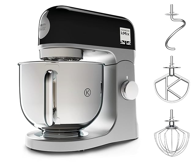 Kenwood kMix KMX750BK Küchenmaschine in Schwarz mit Metallgehäuse