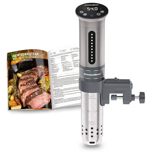 KitchenBoss G310S Sous-vide-Stick in Edelstahl mit LED-Touch-Display