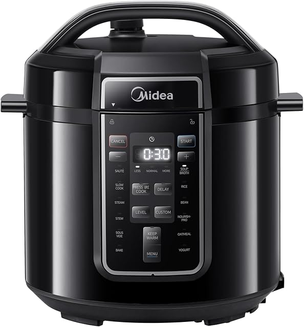 Midea CS6037W elektrischer Schnellkochtopf mit 6 Litern und Innentopf aus Edelstahl