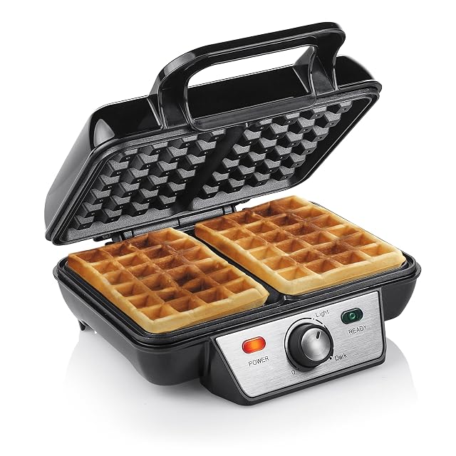 Tristar WF-2195 Doppel-Waffeleisen mit Deckel aus Edelstahl